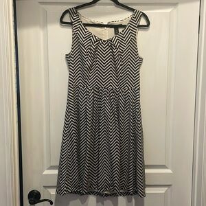 White House Black Market houndstooth dress with bra strap closures